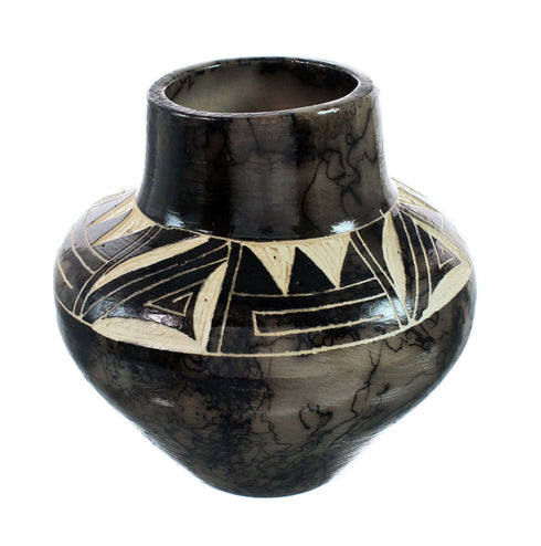 Native American Navajo Horse Hair Pottery JX130454